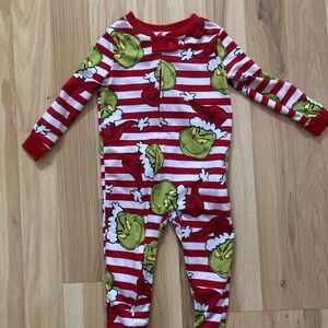 Dr. Seuss Grinch Striped Kids Footie